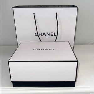 CHANEL Classic White Box and shopping Bag great for storing bags wallets scarfs